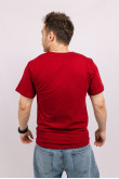 Мужская футболка Бордового цвета базовая хлопок