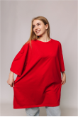 Женская хлопковая Красная футболка Большого размера батал