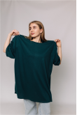 Женская Темно-зеленая футболка Большого размера батал