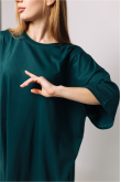 Женская Темно-зеленая футболка Большого размера батал