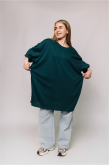 Женская Темно-зеленая футболка Большого размера батал