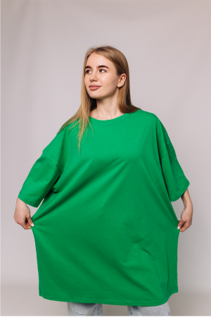 Женская Яркая Зеленая футболка Большого размера батал 58 60 62 64 66 70