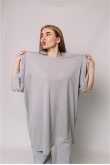 Женская Светло-серая футболка Большого размера батал