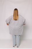 Женская Светло-серая футболка Большого размера батал