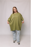 Женская Оливковая футболка Большого размера батал