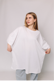 Женская хлопковая Белая футболка Большого размера батал