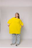 Женская Желтая футболка Большого размера батал