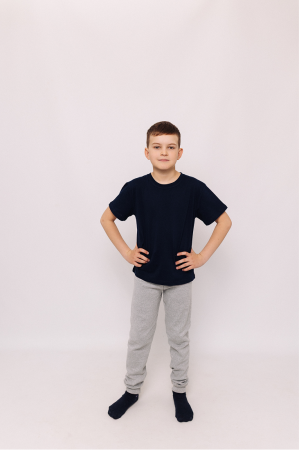 Детские подштанники светло-серого цвета Меланж для мальчиков