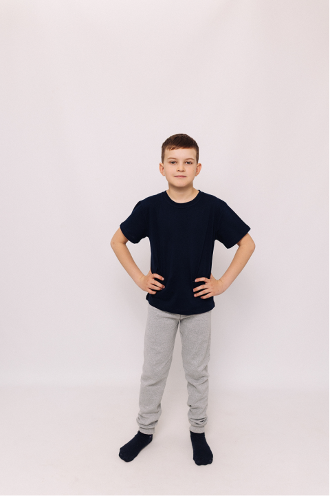 Детские подштанники светло-серого цвета Меланж для мальчиков