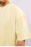 Желтая мужская футболка оверсайз с коротким рукавом хлопковая