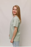 Женская Фисташковая футболка премиум 