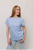 Женская Голубая стрейчевая футболка