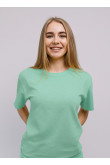 Женская Мятная футболка из натурального хлопка