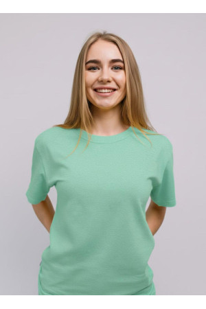 Женская Мятная футболка из натурального хлопка
