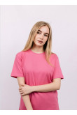 Женская Малиновая футболка хб трикотажная яркая 