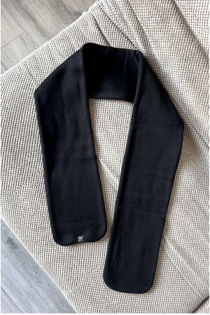 Мужской флисовый шарф черного цвета