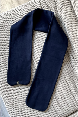 Мужской флисовый шарф темно-синего цвета