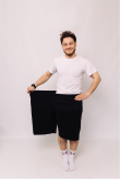 Мужские черные трикотажные шорты Большого размера Батал
