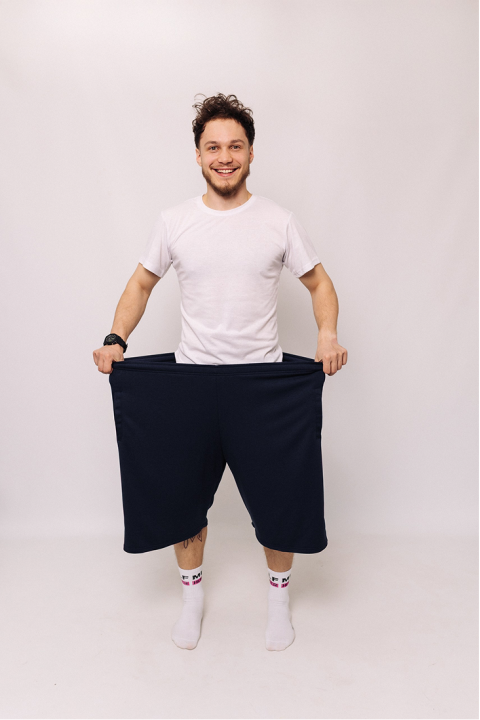 Мужские черные трикотажные шорты Большого размера Батал