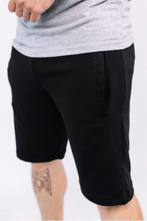 Мужские черные трикотажные шорты