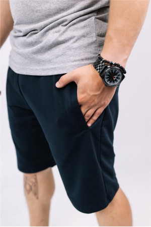 Мужские темно-синие трикотажные шорты