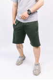 Мужские оливковые темно-зеленые трикотажные шорты