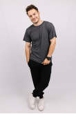 Мужские Черные спортивные трикотажные штаны 