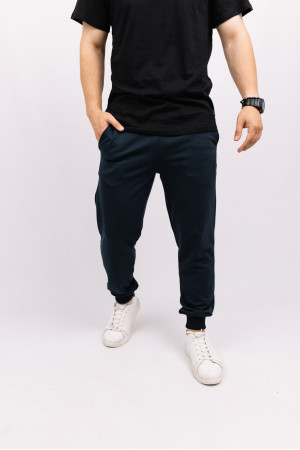 Мужские Темно-синие спортивные трикотажные штаны