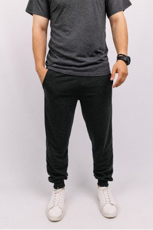 Мужские Темно-серые спортивные трикотажные штаны