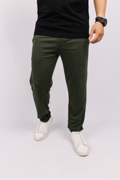 Мужские Оливковые спортивные трикотажные штаны 