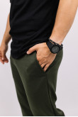 Мужские Оливковые спортивные трикотажные штаны 