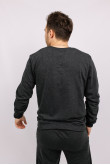 Мужской Темно-серый свитшот из двунитки антрацит