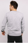 Мужской Светло-серый свитшот из двунитки меланж