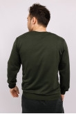 Мужской Оливковый свитшот из двунитки однотонный