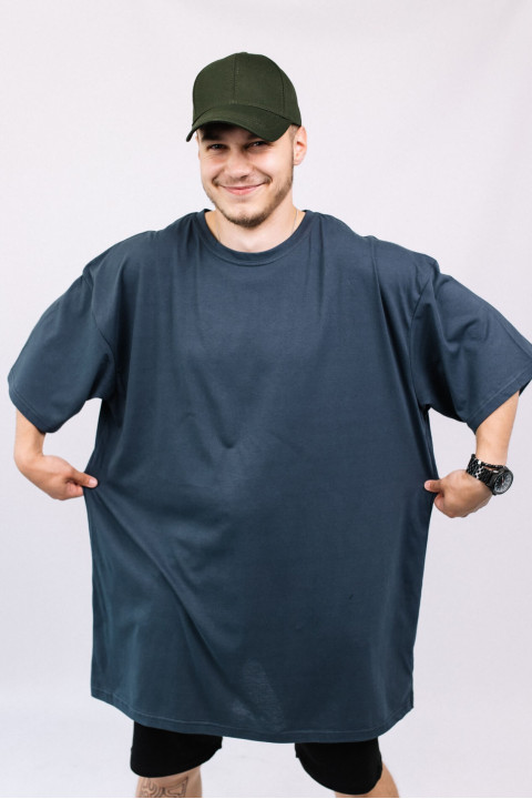 Мужская Темно-серая футболка Большого размера батал