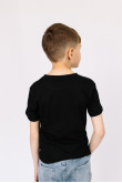 Детская Черная футболка 100% хлопок трикотажная однотонная для мальчика