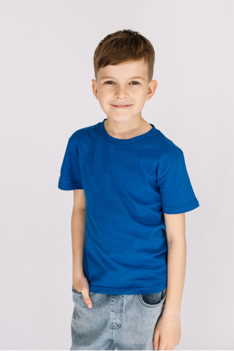 Детская Яркая Синяя футболка Электрик трикотажная для мальчика