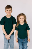 Детская Темно-зеленая футболка хб хлопок трикотажная для мальчика