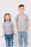 Детская Белая футболка 100% натуральная базовая без принта для мальчика