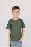 Детская футболка Олива из хлопка натуральная для мальчика