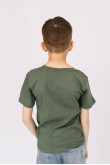 Детская футболка Олива из хлопка натуральная для мальчика