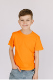 Детская Оранжевая футболка хб трикотажная яркая для мальчика
