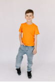 Детская Оранжевая футболка хб трикотажная яркая для мальчика