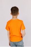 Детская Оранжевая футболка хб трикотажная яркая для мальчика