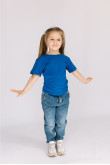 Детская Яркая Синяя футболка Электрик натуральная для девочки