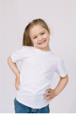 Детская Белая футболка 100% натуральная базовая без принта для девочки