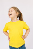 Детская Желтая футболка натуральная для девочки