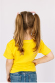 Детская Желтая футболка натуральная для девочки