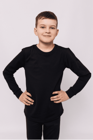 Детский комплект черного термобелья для мальчика микродайвинг
