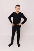 Детский комплект черного термобелья для мальчика микродайвинг
